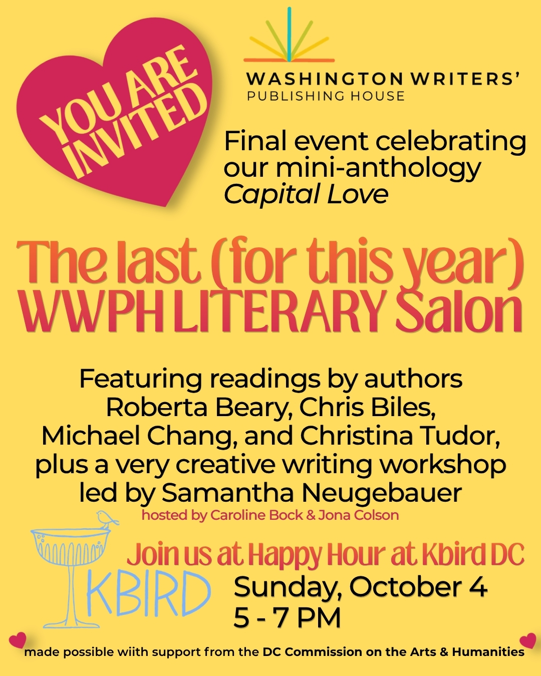 CAPITAL LOVE - the last WWPH Literary Salon of 2026 - The Big Wrap-Up Event!